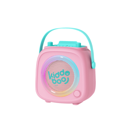 Boxă Karaoke Bluetooth pentru copii KIDDOBOO KidsVoice Pink, microfon inclus, 10W, Bluetooth 5.3, 4+ ani [1]