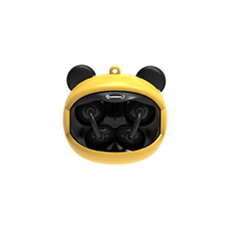 Căști Wireless KIDDOBOO GOAT Earbuds Paintcrush, Bluetooth 6.0, cu carcasă de încărcare, Galben, 9+ [3]