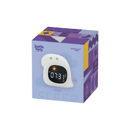 Ceas Sleep Trainer și lampă de veghe copii KIDDOBOO SoundGlow Dino, sunete albe, alarmă, LED, 4+ ani [5]