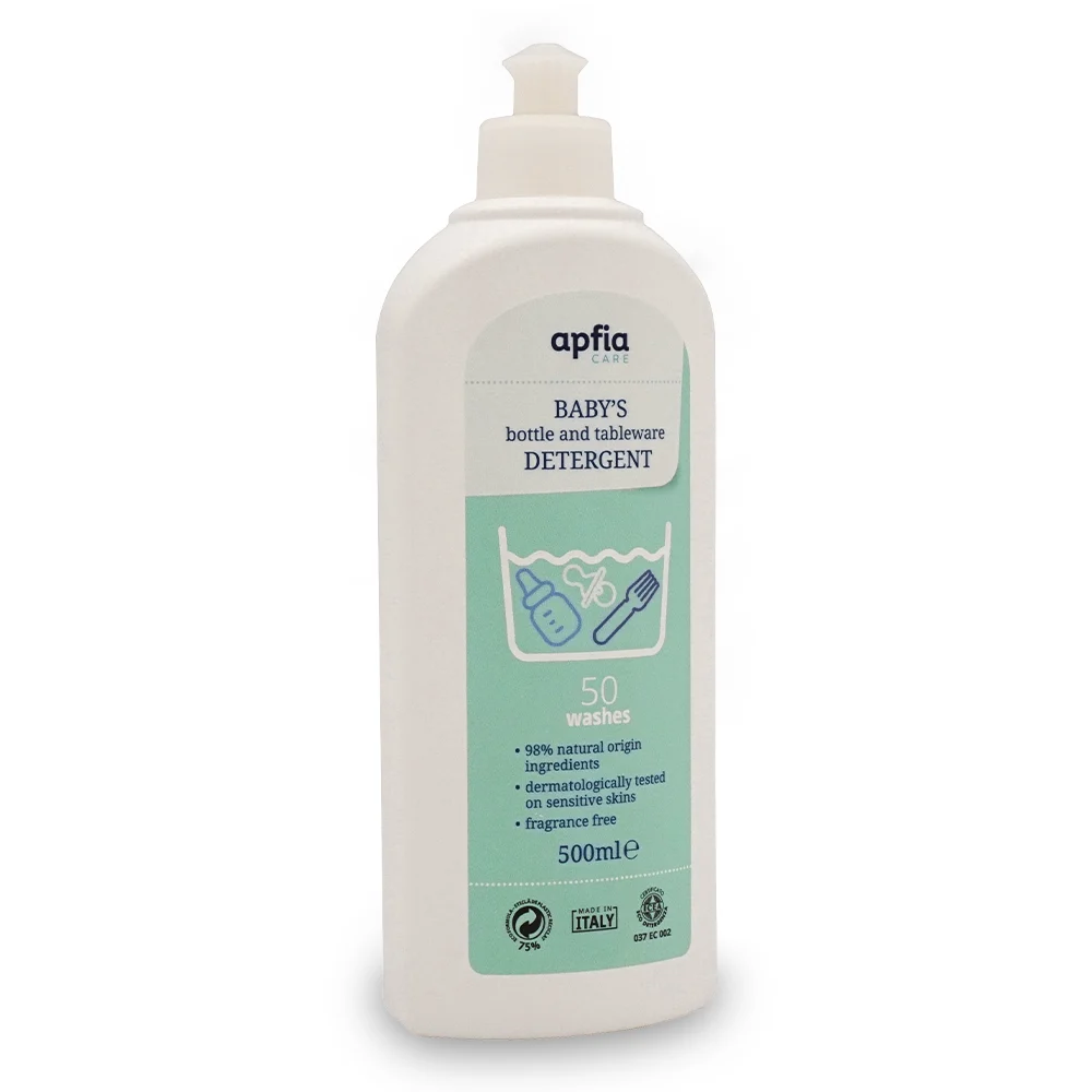 Detergent lichid ECO pentru biberoane și accesorii, Natural, Fără parfum, 50 spălări, 500 ml Apfia Care [1]