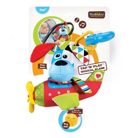 Jucarii Interactive - Jucarie avion muzical catel cu activitati 0+
