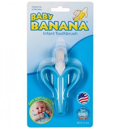 Jucarie Dentitie ToothBrush Blue Baby Banana [0]