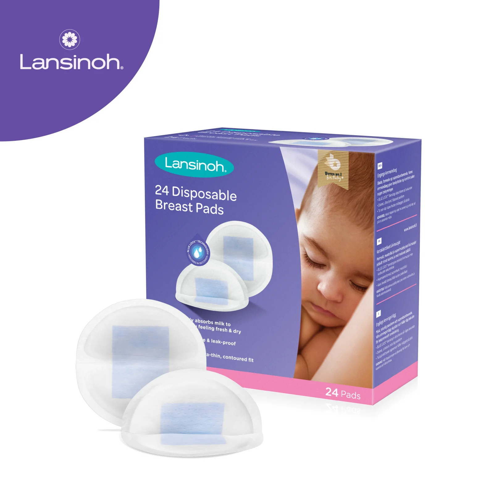 Kit: HPA lanolin x40ml, tampoane pentru san x24buc [2]