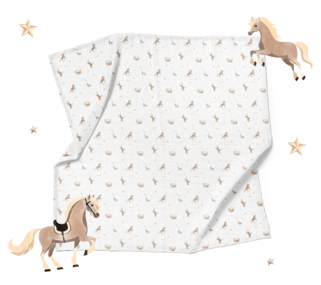 Muselina Bambus si Bumbac Horses [1]