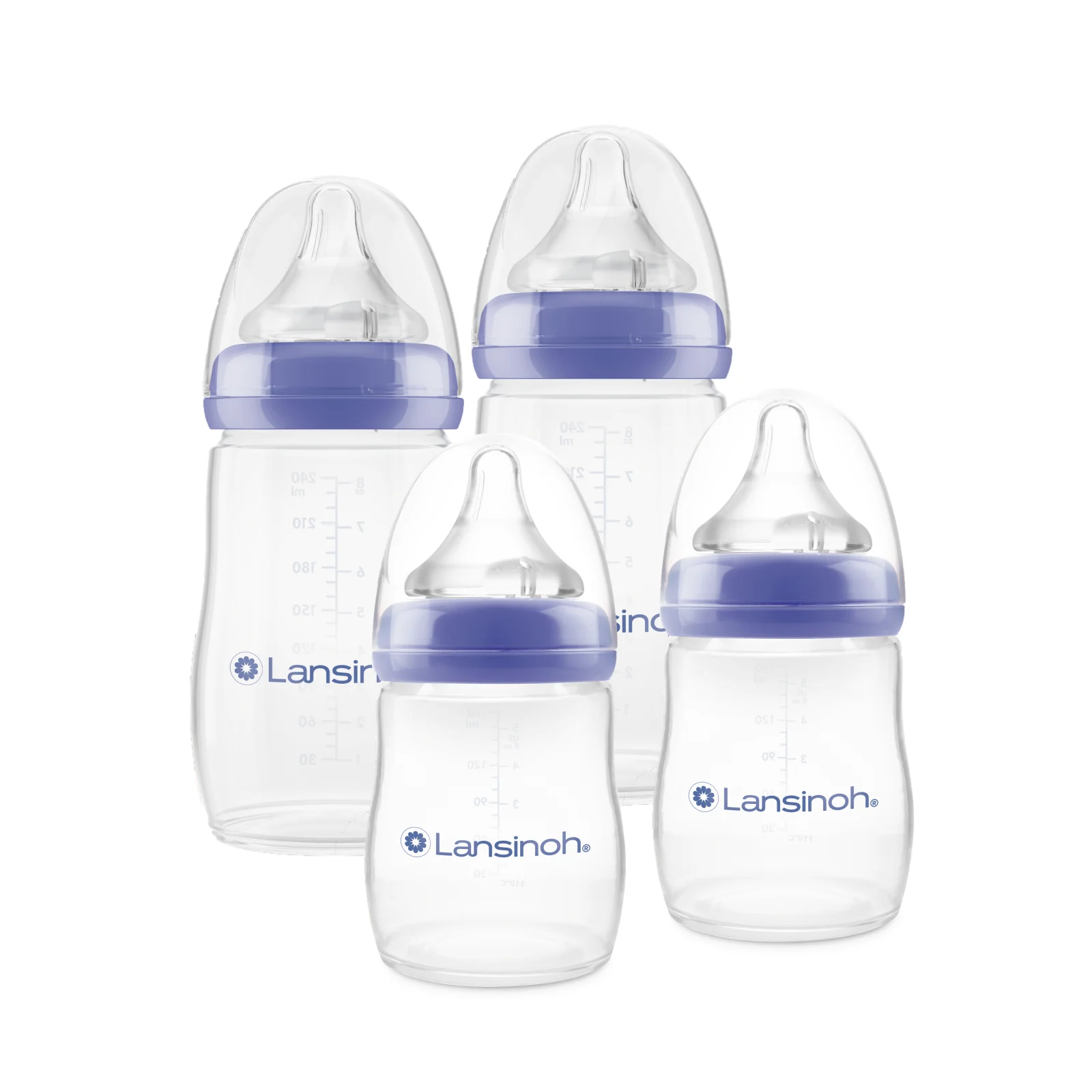 Suzete si Biberoane - Pachet 2 x Biberon Lansinoh - 240 ml. + 2x Biberon Lansinoh - 160 ml.