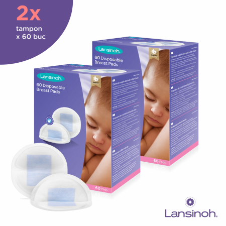 Lansinoh - Pachet 2x Tampoane pentru san Lansinoh - 60 buc