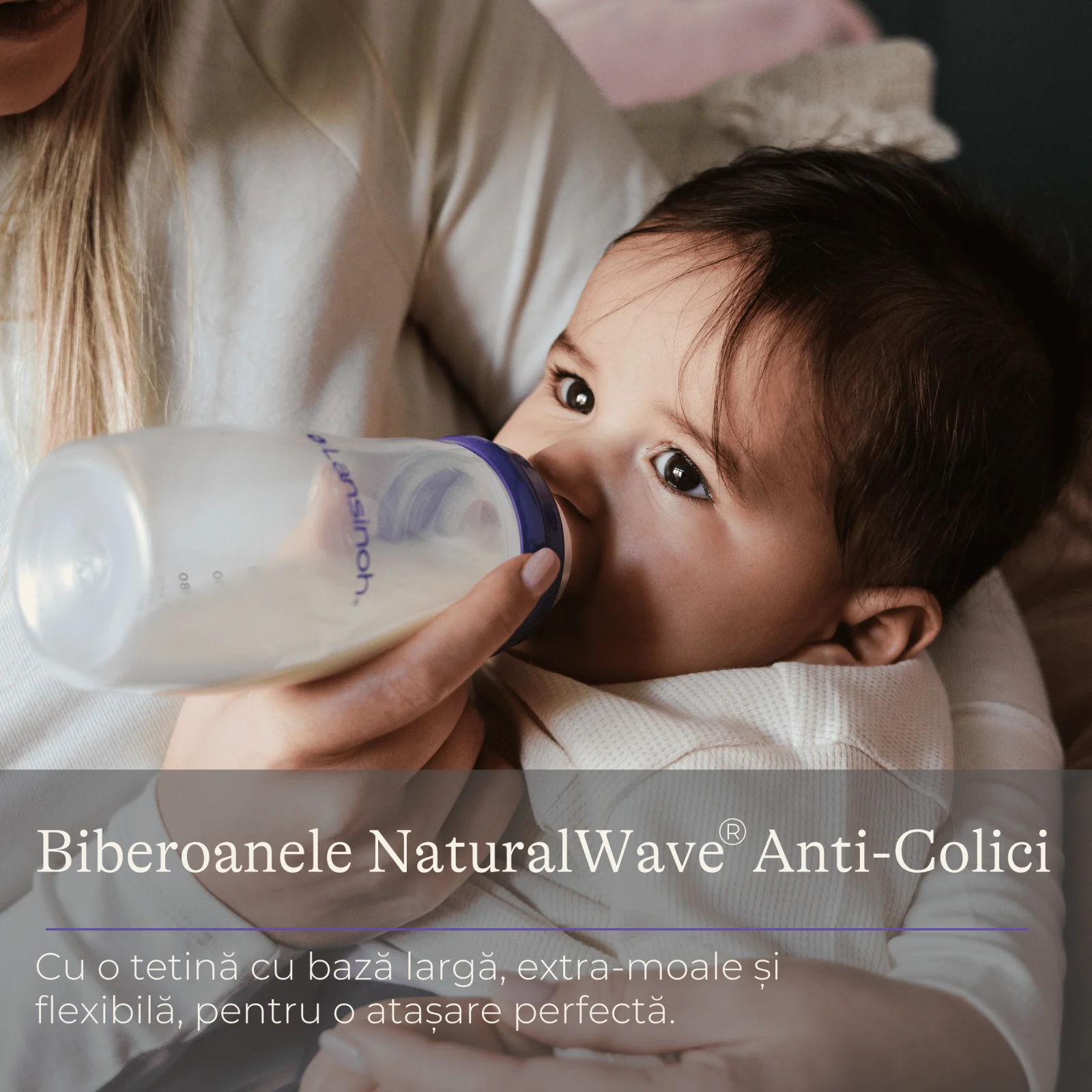Pachet 3 Biberoane Lansinoh 330 ml cu Tetine NaturalWave F (flux rapid), Polipropilenă, 6-12 luni [2]