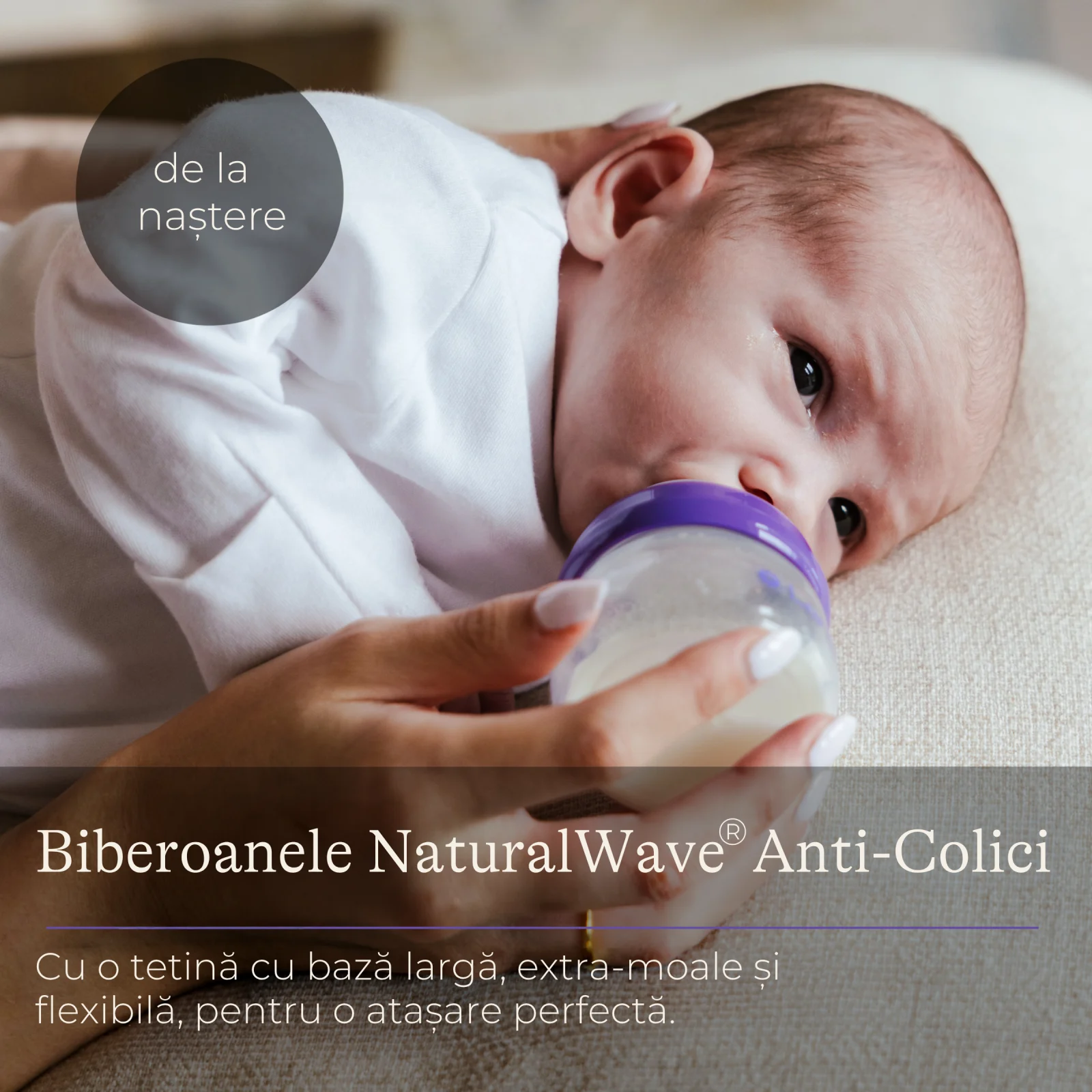 Biberon cu tetină NaturalWave® Lansinoh - 60 ml [2]