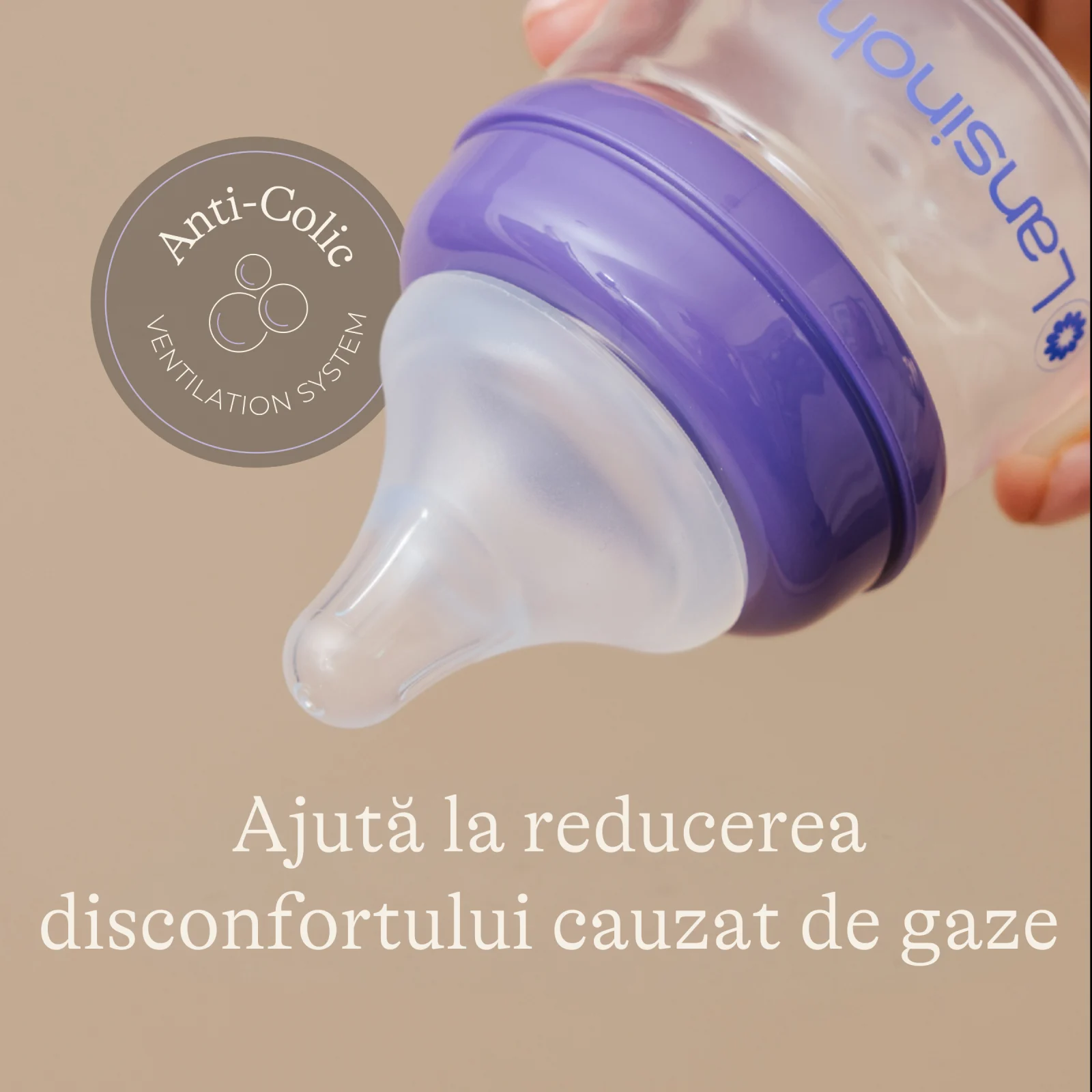 Biberon cu tetină NaturalWave® Lansinoh - 60 ml [3]