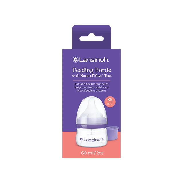 Pachet Necesar Alaptare - Biberon cu tetină NaturalWave® Lansinoh - 60 ml
