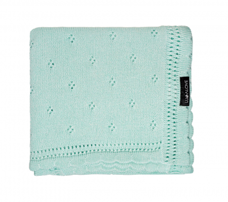 Paturici bambus &  merinos - Patura Bebelusi Bambus 80x100 cm Daisy Mint