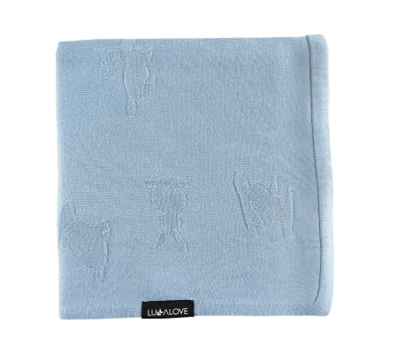 Lullalove - Paturica Bambus 100% 80x100cm - Bunny Blue