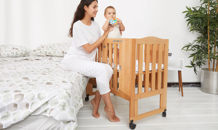 Patut Co-sleeping Pliabil Pico 50x90cm Natur [7]