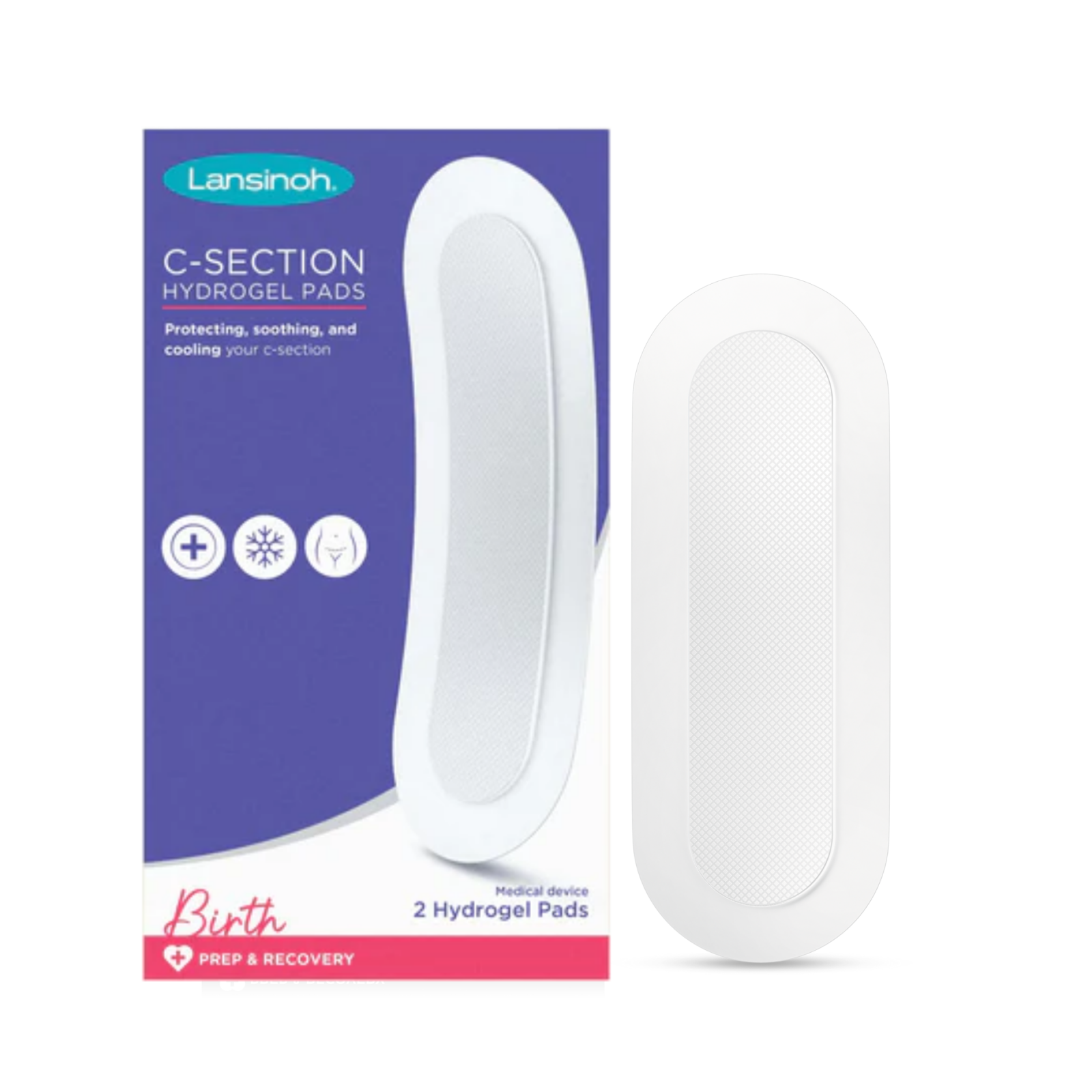 Ingriire Mama - Plasturi cu Hidrogel pentru Cezariană Lansinoh - 2 buc.