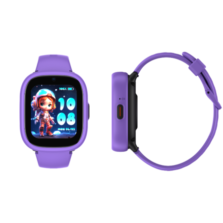 Smartwatch copii 4G cu GPS și apel video KIDDOBOO WatchMe K3 Gen2, Pink/Purple, cameră, SOS, control parental, IP68 [1]