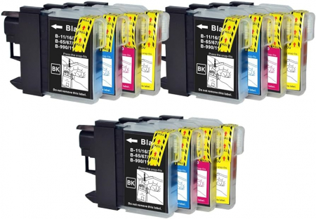 LICHIDARI DE STOC - BROTHER LC980 / LC985 / LC1100 (2+1) MEGAPACK compatibil