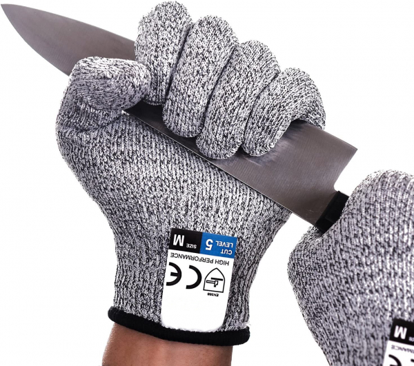 Mănuși Profesionale anti-tăiere & anti-aderență, din poliester, cu inserții de oțel [1]