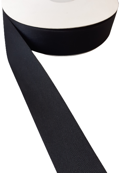 Banda twill 38mm, negru [2]