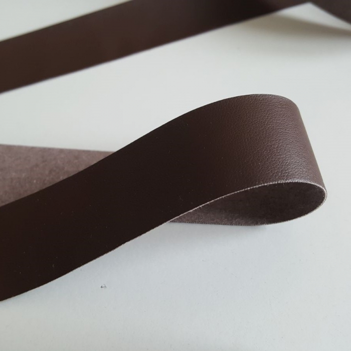 Banda din piele ecologica maron, 2,5cm latime [3]