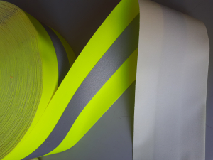 Benzi textile reflectorizante - Banda reflectorizanta fluorescenta 7,5 cm >400 cd/lux