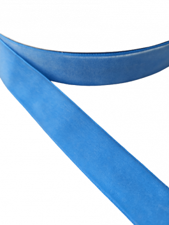 Banda tesuta tip catifea, culoare bleu [1]
