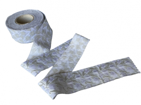 Benzi textile pe drept si bias - Banda pe drept din brocart FLEUR 40mm