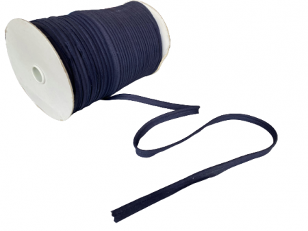 Benzi textile cu snur  - piping / paspoal - Paspoal navy cu snur 3mm din tesatura BBC