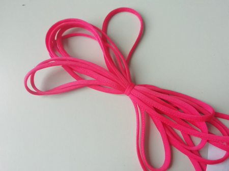 Benzi textile tip cordoane si spaghete - Banda tip spaghetti roz