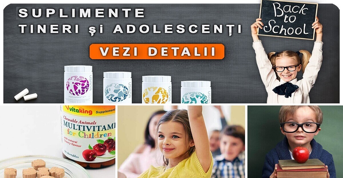 Vitamine pentru elevi, tineri și adolescenți, oferta Back to School