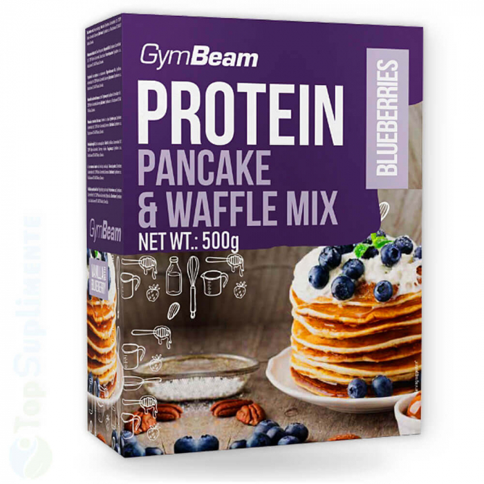Protein Pancake & Waffle Mix GymBeam, amestec pentru clătite proteice, 50% proteine, masă musculară [5]