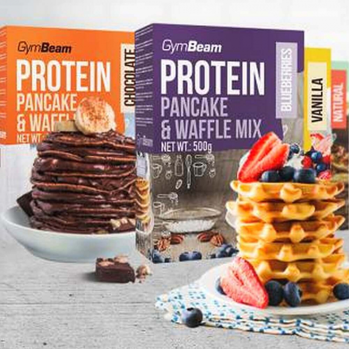 Protein Pancake & Waffle Mix GymBeam, amestec pentru clătite proteice, 50% proteine, masă musculară [2]