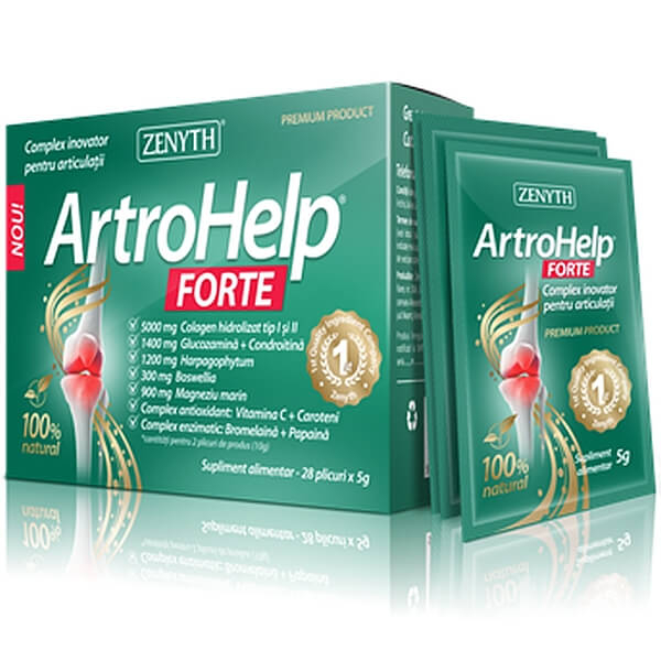 ArtroHelp Forte supliment articulatii pudra Zenyth 28+14 plicuri TopSuplimente [4]