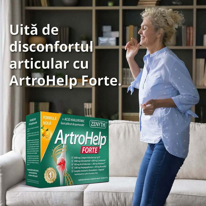 ArtroHelp Forte supliment articulatii pudra Zenyth 28+14 plicuri TopSuplimente [3]