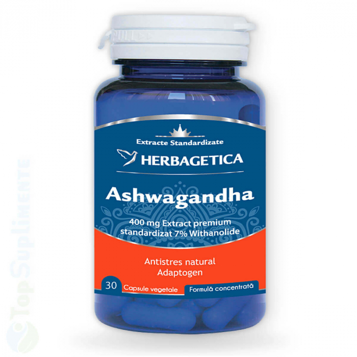 Ashwagandha pastile capsule antistres Herbagetica - TopSuplimente [1]