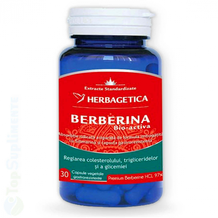 Berberina bio-activa pastile glicemie colesterol trigliceride Herbagetica - TopSuplimente [1]