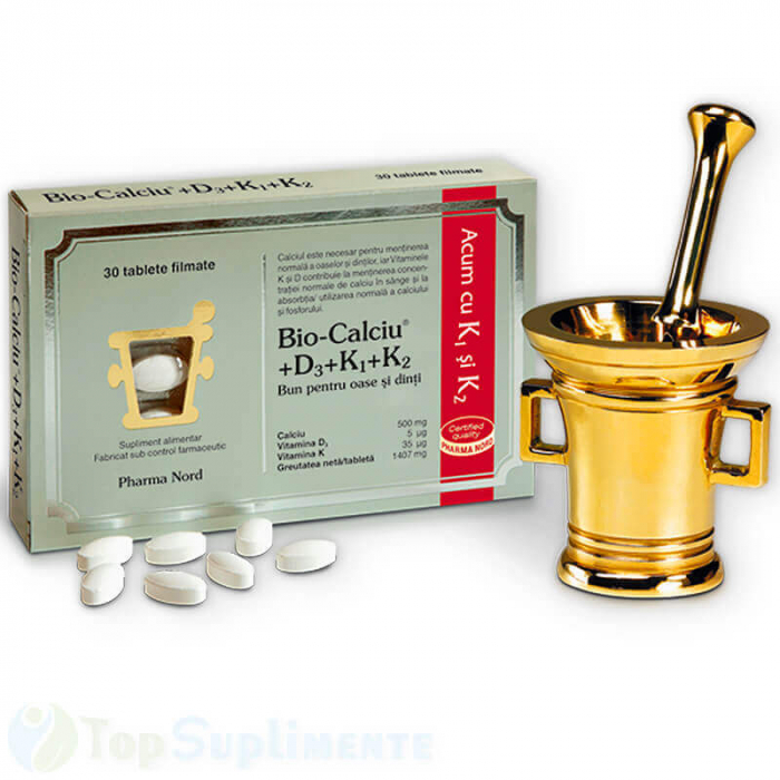 Bio Calciu cu vitamina D3 K1 K2 Pharma Nord 30cps TopSuplimente [2]