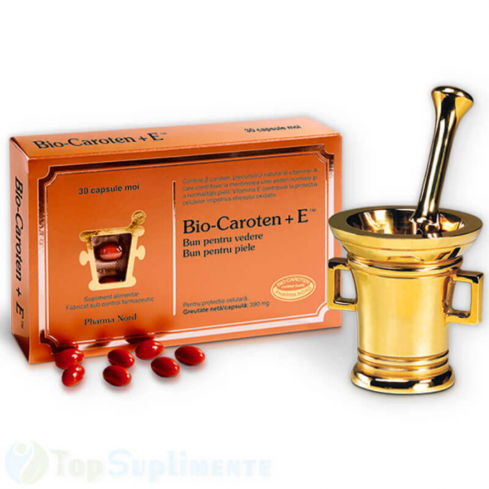 Bio Caroten+E cu vitamina E si A beta caroten PharmaNord 60cps TopSuplimente [2]