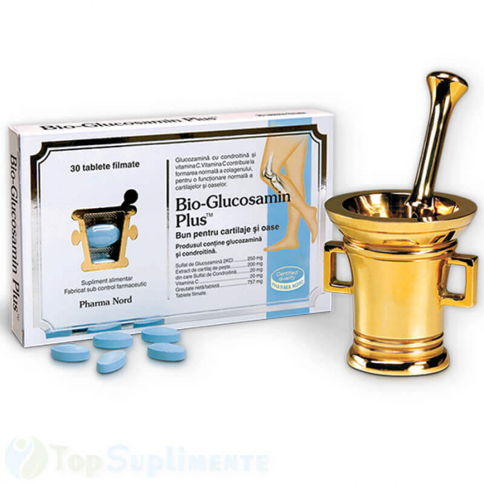 Bio Glucosamin Plus pastile articulatii si oase PharmaNord 30cps TopSuplimente [2]