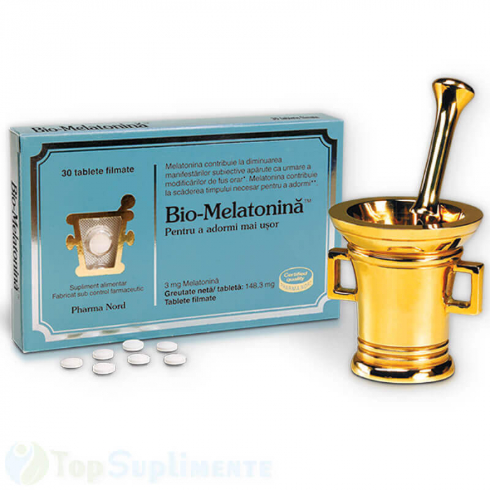 Bio Melatonina 3mg pastile de somn si stres PharmaNord 30cps TopSuplimente [2]