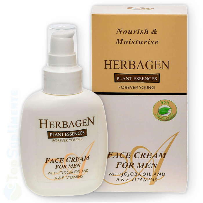 Crema de fata barbati cu ulei de jojoba Herbagen - TopSuplimente [2]