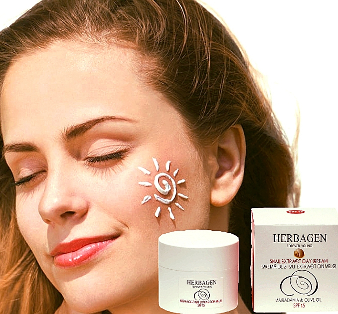 Crema de zi cu extract de melc Herbagen SPF15 50gr TopSuplimente [2]