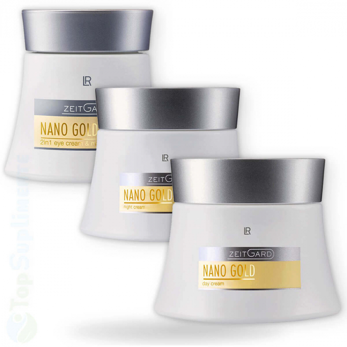 Crema de zi Nanogold cu particule de aur si matase LR TopSuplimente [2]