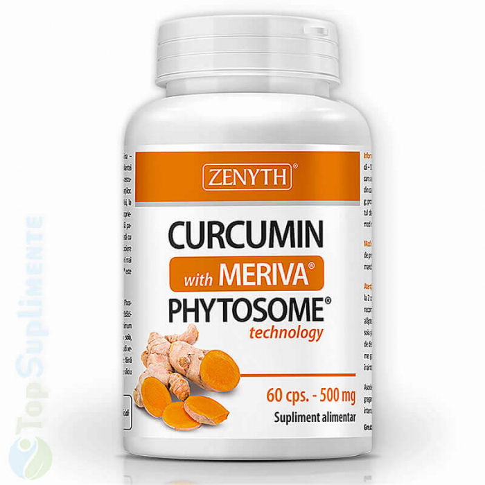 Curcumin cu Meriva turmeric curcuma longa capsule pastile articulatii Zenyth 60cps TopSuplimente [2]