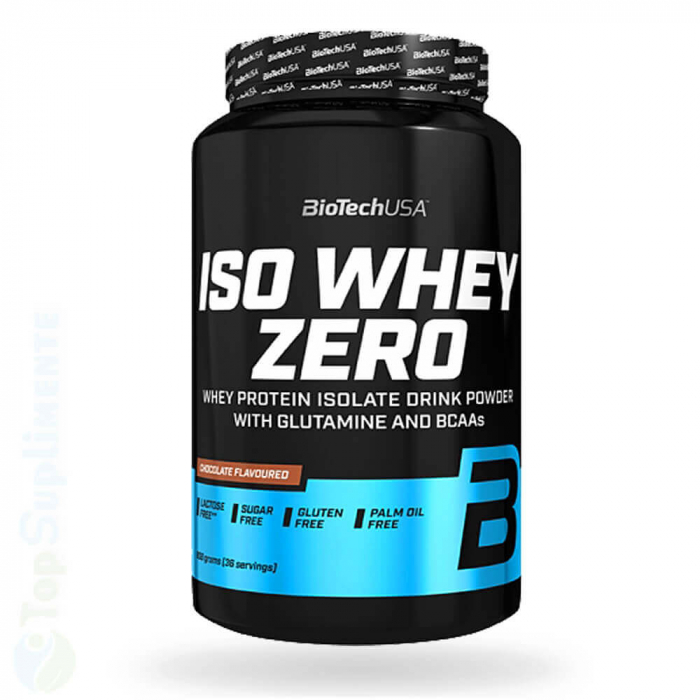 ISO Whey Zero Biotech izolat proteic premium, proteine zer, aminoacizi BCAA, glutamină, masă musculară, sportivi, culturiști [1]