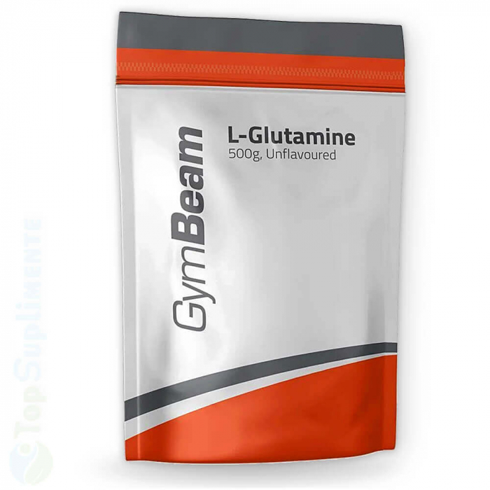 L-Glutamină GymBeam, aminoacid neesențial, producere proteine în mușchi, regenerare și creștere musculară [1]