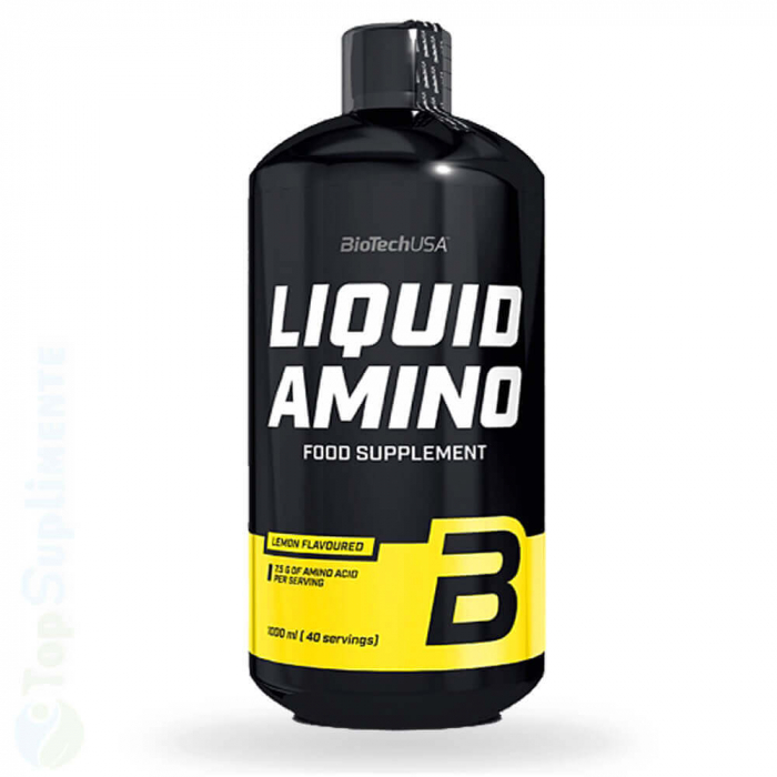 Liquid Amino aminoacizi (fiole) formă lichidă, BCAA, vitamine B6, B12, masă musculară, recuperare, oboseală (Biotech) [1]