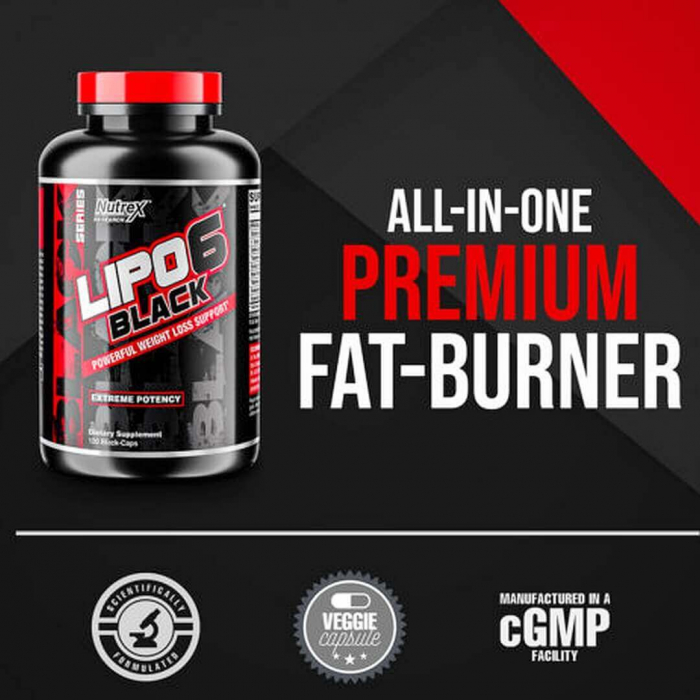 Lipo 6 Black arzator de grasimi si fat burner Nutrex 120cps TopSuplimente [2]