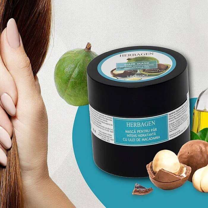 Masca de par hidratanta cu ulei de macadamia Herbagen - TopSuplimente [2]