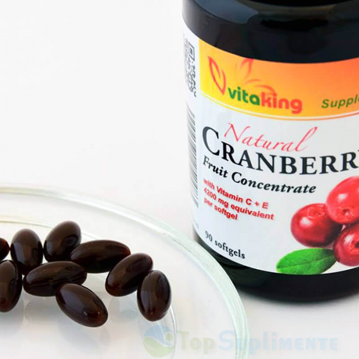 Extract de merișoare (afine roșii) Vitaking, vitamina C, imunitate, gripă, răceală, oboseală, cure slăbire, diete [2]