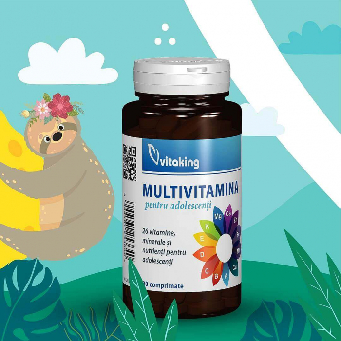 Multivitamine si minerale adolescenti, tineri Vitaking 90 capsule TopSuplimente [2]